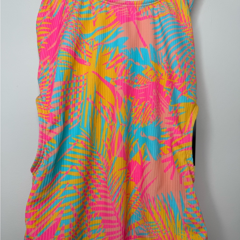 NWT Girls One-Piece Swimsuit – Tropical Print 🌴🌈 - Picture 2 of 5